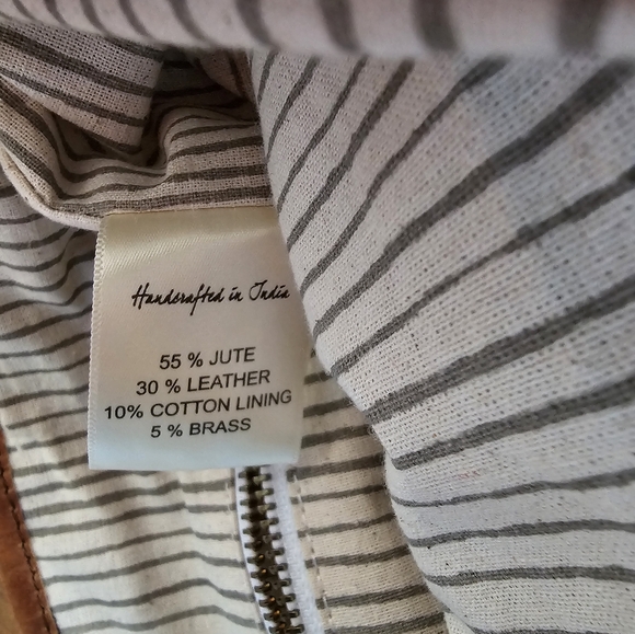 Woven tapestry & leather purse - Picture 5 of 5